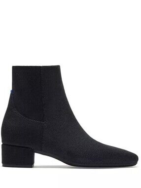 Rothy's The Classic Booties Women's Black Merino Wool Booties NWOB